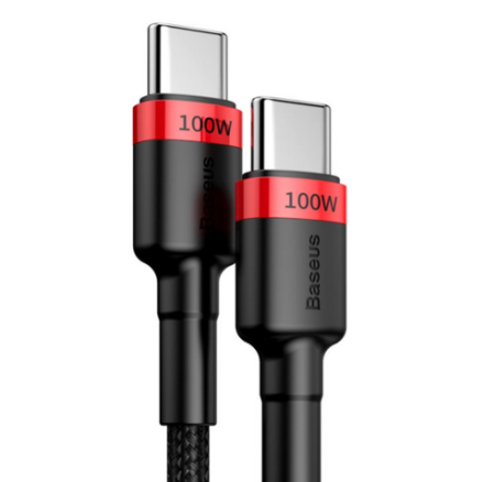  Кабель-зарядка Type-C на Type-C Baseus Cafule 2м (CATKLF-AL91) 100W черно-красный