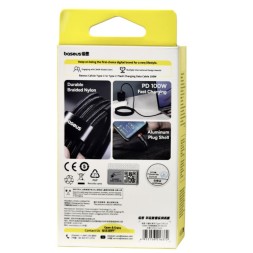 Кабель-зарядка Type-C на Type-C Baseus Cafule 2м (CATKLF-AL91) 100W черно-красный