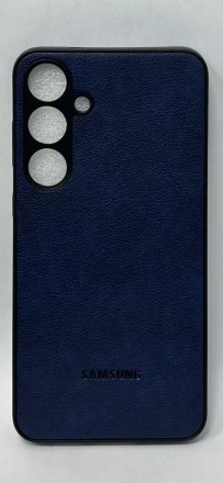  Накладка для Samsung Galaxy S24 Plus силикон под кожу синяя