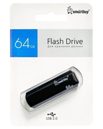 USB флеш накопитель SmartBuy 64GB Clue Black (SB64GBCLU-K)