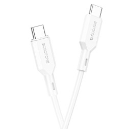 Usb Кабель-зарядка Type-C на Type-C Borofone BX70 60W 1м силиконовый белый