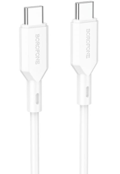 Usb Кабель-зарядка Type-C на Type-C Borofone BX70 60W 1м силиконовый белый