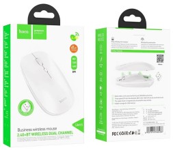 Мышь беспроводная Hoco GM15 BT5.0/DPI 800-1200-1600/2 кнопки белая