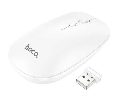  Мышь беспроводная Hoco GM15 BT5.0/DPI 800-1200-1600/2 кнопки белая