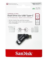 3.1 USB флеш накопитель SanDisk 256GB Ultra Dual Drive Type-c (SDDDC3-256G-G46) черный