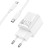  Сетевое зар. устр. Hoco C147A с шнуром Type-C на Type-C 1USB/1C QC3.0 30W белое