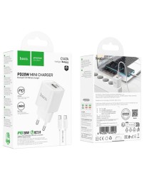 Сетевое зар. устр. Hoco C147A с шнуром Type-C на Type-C 1USB/1C QC3.0 30W белое