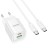  Сетевое зар. устр. Hoco C147A с шнуром Type-C на Type-C 1USB/1C QC3.0 30W белое