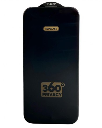  Защитное стекло для i-Phone 17/17 Pro/16 Pro Supglass SG-09 Антишпион чёрное