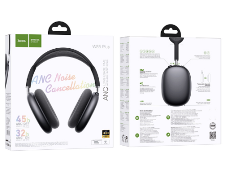 Стереонаушники Bluetooth полноразмерные Hoco W65 Plus ANC серые