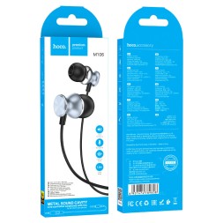 Наушники с микрофоном Hoco M106 1.2м металик