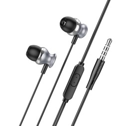 Наушники с микрофоном Hoco M106 1.2м металик