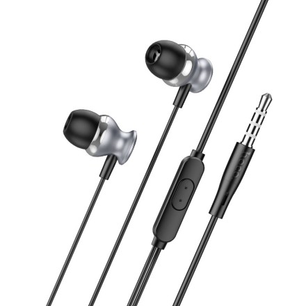  Наушники с микрофоном Hoco M106 1.2м металик
