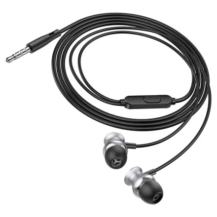  Наушники с микрофоном Hoco M106 1.2м металик