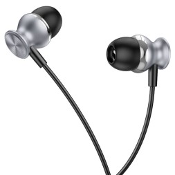 Наушники с микрофоном Hoco M106 1.2м металик