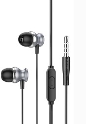Наушники с микрофоном Hoco M106 1.2м металик
