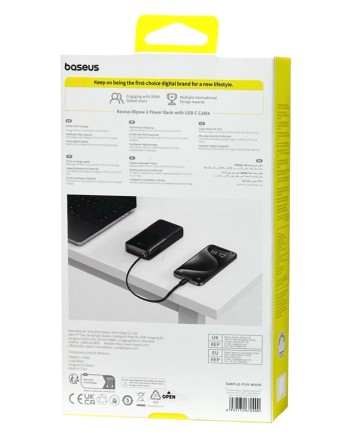  Powerbank Baseus Bipow 2 Digital Display 20W 20000mAh (P10077101113-01) черный
