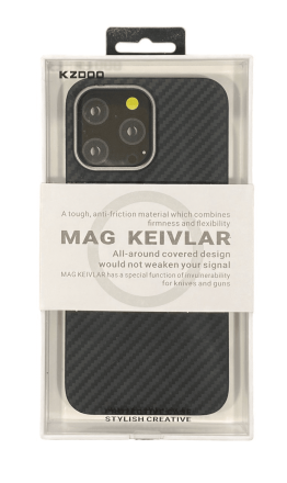  Накладка MagSafe для i-Phone 13 Pro Max K-Doo Mag Kevlar пластик черная