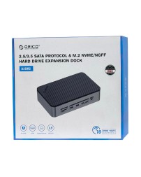 USB-С хаб Orico D35M2-BK USB3.0x3/USB-Cx2/HDMI 4K/TF/SD/RJ45/SATA3.0x1/M.2x1 черный