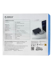 USB-С хаб Orico D35M2-BK USB3.0x3/USB-Cx2/HDMI 4K/TF/SD/RJ45/SATA3.0x1/M.2x1 черный