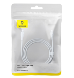 Кабель-зарядка Type-C на Lightning Baseus Pudding Series 20W 1.2м (P10355701221-00) белый