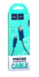 Usb Кабель-зарядка Lightning Hoco X24 Pisces 2.4A 1м силиконовый голубой