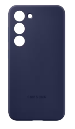 Накладка для Samsung Galaxy S23 Silicone cover без логотипа темно-синяя