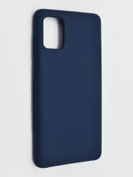 Накладка для Samsung Galaxy A71 Silicone cover без логотипа темно-синяя
