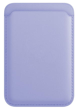  Кожаный чехол-бумажник для карт и визиток MagSafe Leather Wallet для Apple i-Phone голубой