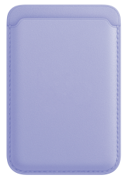 Кожаный чехол-бумажник для карт и визиток MagSafe Leather Wallet для Apple i-Phone голубой