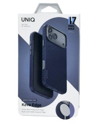 Накладка для i-Phone 17 Pro Max Uniq Keva Edge Magsafe синяя