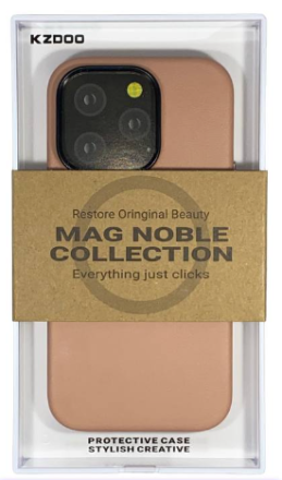  Накладка для i-Phone 14 Pro K-Doo Mag Noble кожаная розовая