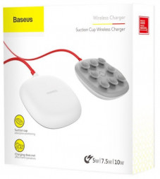 Беспроводное зарядное устройство Baseus Wireless Charger Suction Cup 10W (WXXP-02) белое