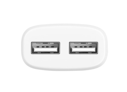  Сетевое зар. устр. Hoco C12 с шнуром Micro 2USB 2.4A белое