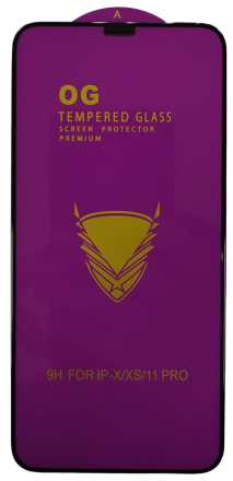  Защитное стекло для i-Phone X/XS/11 Pro 5.8" OG Purple чёрное