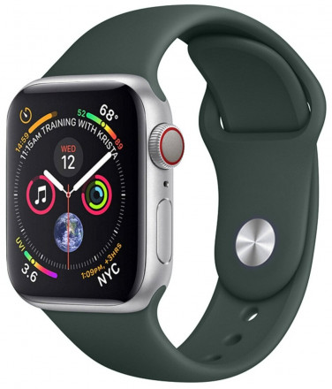 Сменный браслет силиконовая для Apple Watch 42mm темно-зеленый