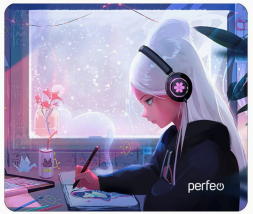 Perfeo Коврик для компьютерной мыши "Anime", Рис.13 (240*200*2 мм), ткань+резиновое основание