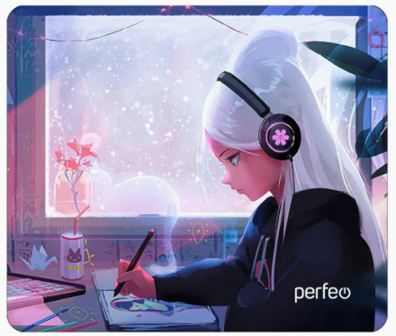  Perfeo Коврик для компьютерной мыши "Anime", Рис.13 (240*200*2 мм), ткань+резиновое основание