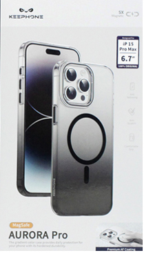  Накладка для i-Phone 15 Pro Max Keephone Aurora Magsafe прозрачный
