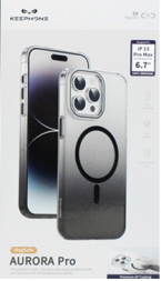 Накладка для i-Phone 15 Pro Max Keephone Aurora Magsafe прозрачный