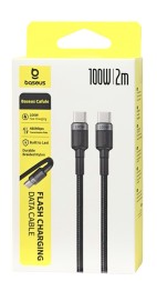Кабель-зарядка Type-C на Type-C Baseus Cafule 2м (CATKLF-ALG1) 100W черный