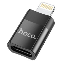 OTG Hoco UA17 Lightning (папа) на USB-C (мама) черный