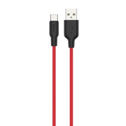 Usb Кабель-зарядка Type-C Hoco X21 Plus 3A 2м мягкий силиконовый красный