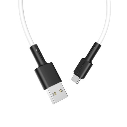  Usb Кабель-зарядка Type-C Borofone BX31 2.4A 1м силиконовый белый