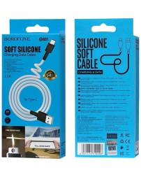Usb Кабель-зарядка Type-C Borofone BX31 2.4A 1м силиконовый белый