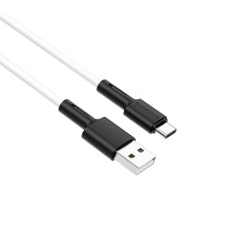 Usb Кабель-зарядка Type-C Borofone BX31 2.4A 1м силиконовый белый
