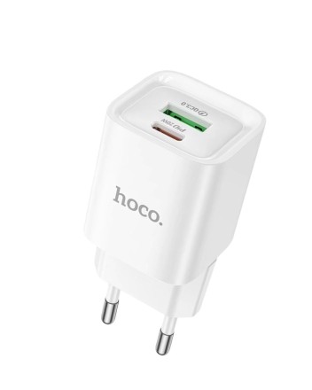  Сетевое зар. устр. Hoco C147A 1USB/1C 20W/18W белое