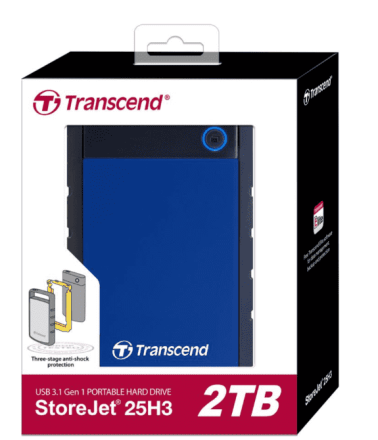  Внешний жесткий диск 2TB Transcend StoreJet 25H3 USB3.1 синий