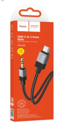Кабель-переходник Hoco UPA32A Type-C (папа) на AUX 3.5мм (папа) 1м черный
