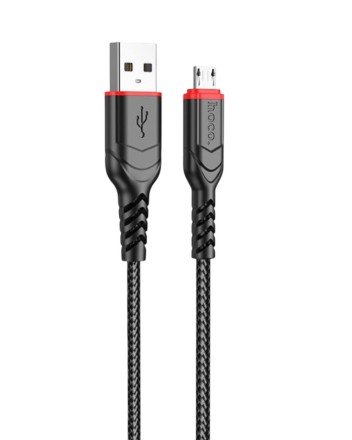  Usb Кабель-зарядка Micro Hoco X59 2м в тканевой оплётке чёрный